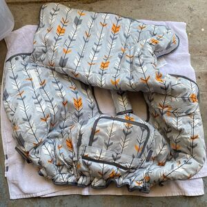 Dodo Nici Orange & Gray Baby Shopping Cart Cover